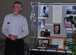 Dave Oliphant with exhibit